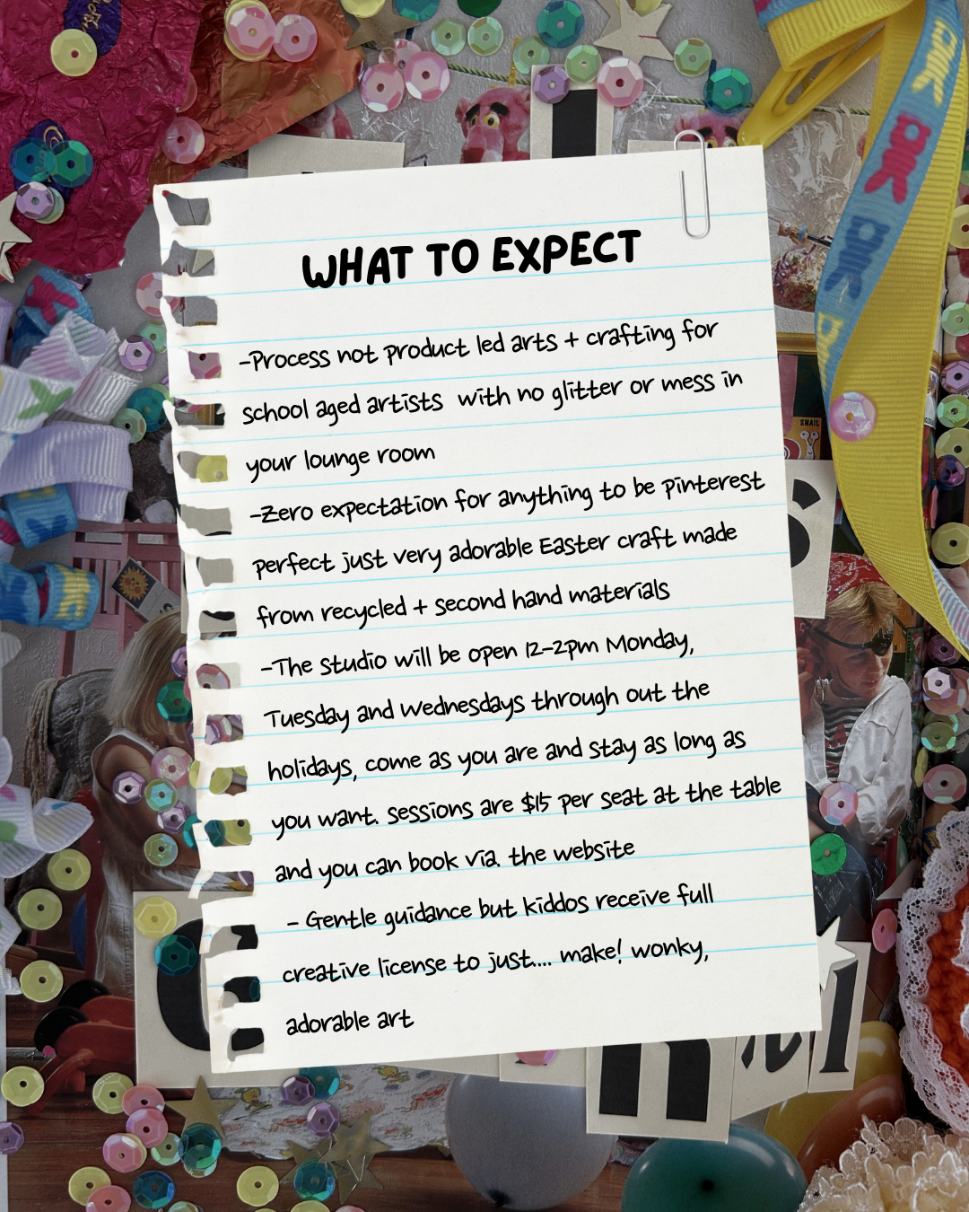 EASTER HOLIDAY DROP IN - TUESDAY 14TH OF APRIL